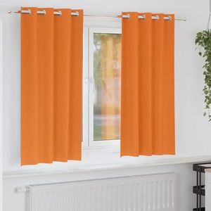 vidaXL Perdele Opaque cu Inel 2 pcs Portocalie Aprinsă 175 x 140 cm imagine