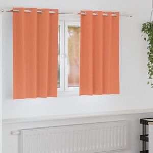 vidaXL Perdele Opaque cu Inel 2 pcs Terracota 140 x 140 cm Poliester imagine