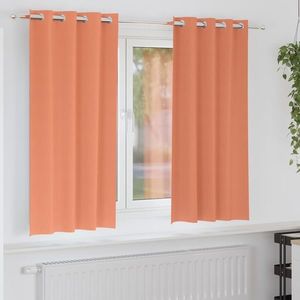vidaXL Perdele Opaque cu Inel 2 pcs Terracota 175 x 140 cm Poliester imagine
