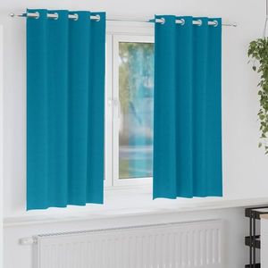 vidaXL Perdele Opaque cu Inel 2 pcs Turcoaz 175 x 140 cm Poliester imagine