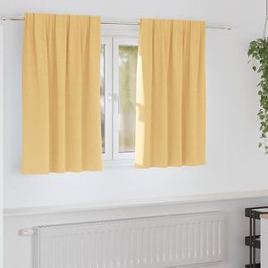 vidaXL Perdele Opaque cu Inel 2 pcs Bej 140 x 140 cm Poliester imagine