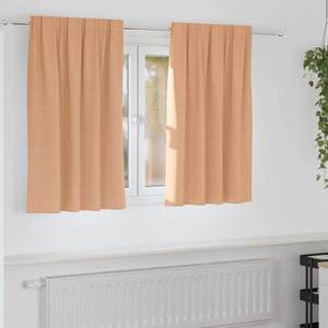 vidaXL Perdele Opaque cu Inel 2 pcs Maro deschis 140 x 140 cm imagine