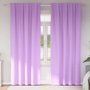 vidaXL Perdele Opaque cu Inel 2 pcs Violet 245 x 140 cm Poliester imagine
