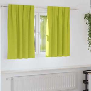 vidaXL Perdele Opaque cu Inel 2 pcs Verde 140 x 140 cm Poliester imagine