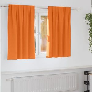 vidaXL Perdele Opaque cu Inel 2 pcs Portocalie Aprinsă 140 x 140 cm imagine