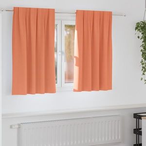 vidaXL Perdele Opaque cu Inel 2 pcs Terracota 140 x 140 cm Poliester imagine