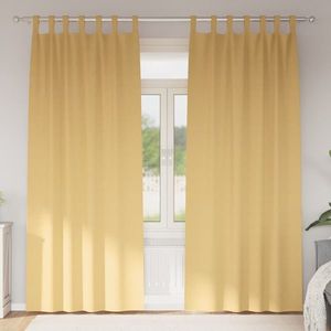 vidaXL Perdele Opaque cu Inel 2 pcs Bej 245 x 140 cm Poliester imagine