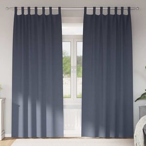 vidaXL Perdele Opaque cu Inel 2 pcs Antracit 260 x 140 cm Poliester imagine