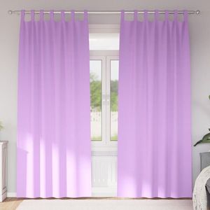 vidaXL Perdele Opaque cu Inel 2 pcs Violet 260 x 140 cm Poliester imagine