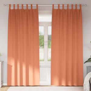 vidaXL Perdele Opaque cu Inel 2 pcs Terracota 260 x 140 cm Poliester imagine