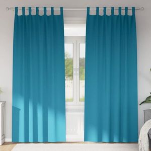 vidaXL Perdele Opaque cu Inel 2 pcs Turcoaz 260 x 140 cm Poliester imagine