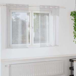 vidaXL Cortină din Voile 2 pcs Gri deschis 140 x 140 cm Poliester imagine