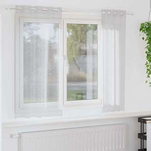 vidaXL Cortină din Voile 2 pcs Gri deschis 175 x 140 cm Poliester imagine