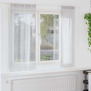 vidaXL Cortină din Voile 2 pcs Gri deschis 175 x 140 cm Poliester imagine