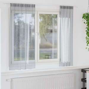 vidaXL Cortină din Voile 2 pcs Gri închis 175 x 140 cm Poliester imagine