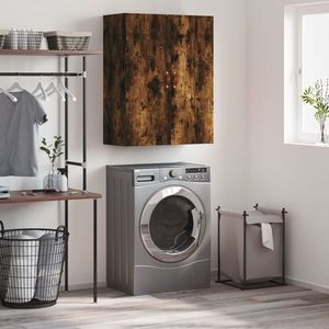 vidaXL Dulap montat pe perete, stejar fumuriu, 69, 5x34x90 cm imagine