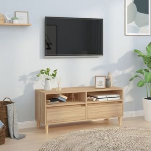 vidaXL Comodă TV, stejar sonoma, 100x34, 5x44, 5 cm, lemn prelucrat imagine