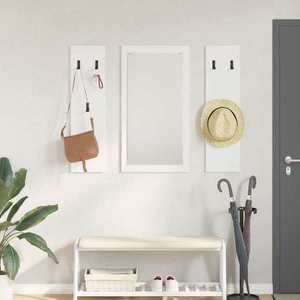 vidaXL Răcător de paltoane montat pe perete Alb 96 x 1.5 x 90 cm imagine