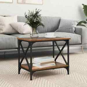 vidaXL Masă laterală Maro Lemn compozit imagine