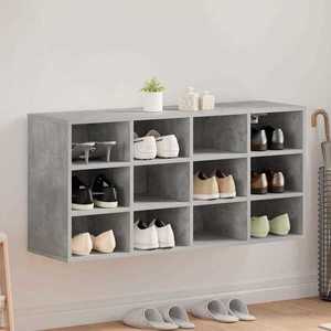 vidaXL Dulap pentru pantofi Gri beton 103 x 30 x 51 cm Lemn compozit imagine