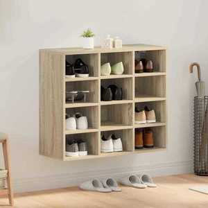 vidaXL Dulap pentru pantofi cu raft Stejar sonoma 77, 5 x 30 x 67 cm imagine