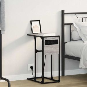 vidaXL Noptieră sonoma gri Lemn compozit imagine