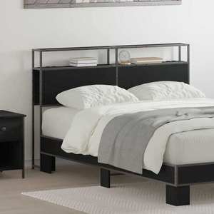 vidaXL Tăblie de depozitare cu raft Stejar negru 160 cm Lemn compozit imagine