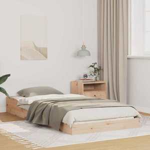 vidaXL Cadru de pat Maro 100 x 210 cm Lemn de pin masiv imagine