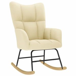 vidaXL Scaun balansoar, crem, material textil imagine