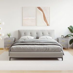 vidaXL Noptiere, 2 buc., gri sonoma, 40x35x47, 5 cm, lemn compozit imagine