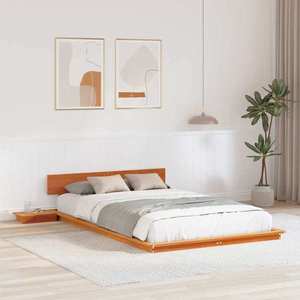 vidaXL Cadru de pat Maro 120 x 190 cm lemn imagine