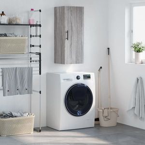 vidaXL Dulap montat pe perete, gri sonoma, 34, 5x34x90 cm imagine