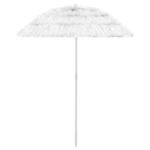 vidaXL Umbrelă de soare de plajă Hawaii, alb, 180 cm imagine