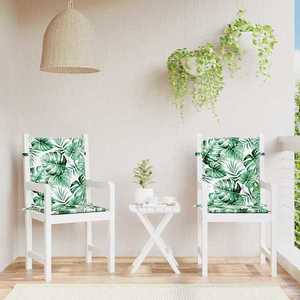 vidaXL Perne pentru scaune Altele 2 pcs model frunze 100 x 50 x 3 cm imagine