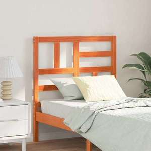 vidaXL Întăritură de pat cu headboard Maroniu cerat 80, 5 x 4 x 104 cm imagine