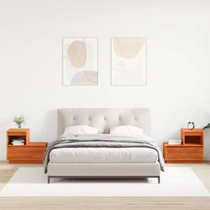 vidaXL Dulap de noapte cu sertar 2 pcs Maro ceruit 60 x 34 x 51 cm imagine