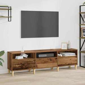 vidaXL Cabinet TV cu sertar Lemn Vechi 150 x 30 x 45 cm Lemn compozit imagine