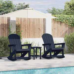 vidaXL Fotolii Adirondack Marmite 2 pcs Bleumarin HDPE imagine