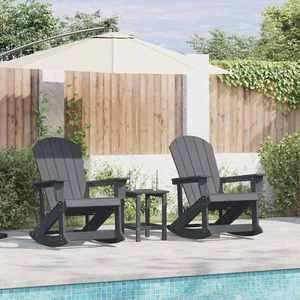 vidaXL Fotolii Adirondack Marmite 2 pcs Gri deschis HDPE imagine