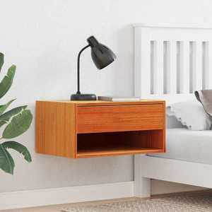 vidaXL Noptieră 2 pcs Maro ceruit 50 x 32.5 x 24 cm Lemn masiv de pin imagine