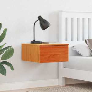 vidaXL Noptieră Maro ceruit 37 x 35 x 18.5 cm Lemn masiv de pin imagine