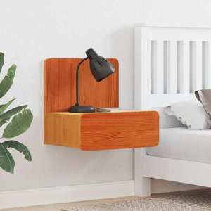 vidaXL Noptieră Maro ceruit 44 x 32.5 x 40 cm Lemn masiv de pin imagine