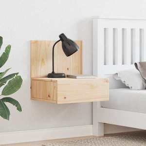 vidaXL Noptieră cu sertar Maro 42 x 32.5 x 40 cm Lemn masiv de pin imagine