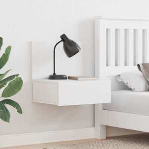 vidaXL Noptieră 2 pcs Alb 42 x 32.5 x 40 cm Lemn masiv de pin imagine