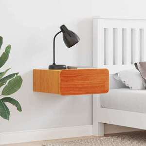 vidaXL Noptieră Maro ceruit 39 x 34 x 16.5 cm Lemn masiv de pin imagine