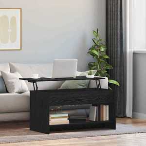 vidaXL Masă de cafea Stejar Negru 80 x 50, 5 x 41, 5 cm Lemn compozit imagine