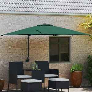 vidaXL Parasol de Grădină Verde 248.5 x 247.5 x 160 cm țesătură imagine