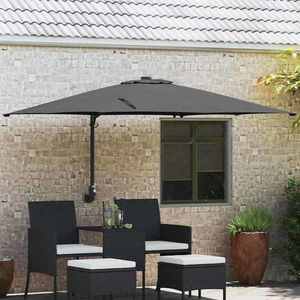 vidaXL Parasol de Grădină Antracit 248.5 x 247.5 x 160 cm țesătură imagine