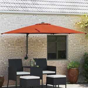 vidaXL Parasol de Grădină Terracota 248.5 x 247.5 x 160 cm țesătură imagine