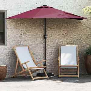 vidaXL Parasol de Grădină Roșu bordo 294 x 150 x 224 cm țesătură imagine